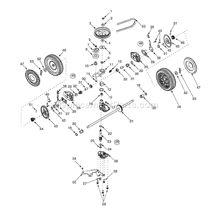 Page B Diagram and Parts List for 12A-568Q401 2001 Yard Man Lawn Mower